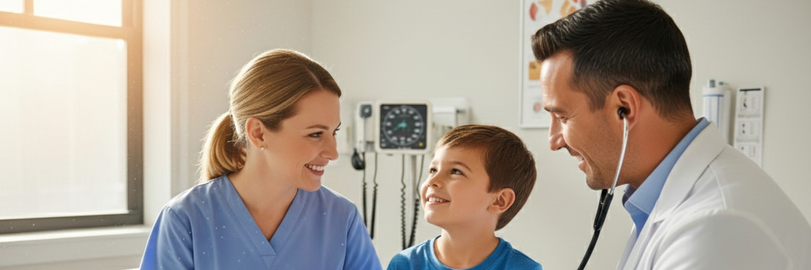 Healthcare professional using a computer